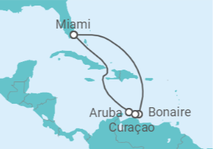 Itinerario del Crucero Bonaire, San Eustaquio y Saba, Aruba, Curaçao - Carnival Cruise Line