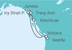Itinerario del Crucero Alaska - MSC Cruceros