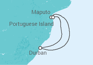 Itinerario del Crucero Mozambique - MSC Cruceros