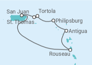 Itinerario del Crucero Caribe Sur - Royal Caribbean