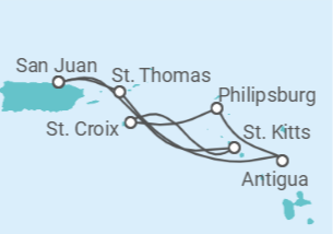 Itinerario del Crucero Caribe Sur - Royal Caribbean