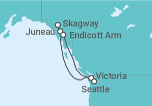 Itinerario del Crucero Aventura por Alaska - Royal Caribbean