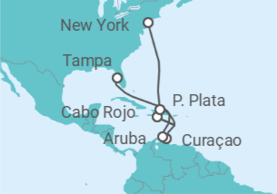 Itinerario del Crucero Bermuda: Aruba y República Dominicana - NCL Norwegian Cruise Line