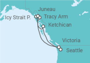 Itinerario del Crucero Alaska TI - MSC Cruceros