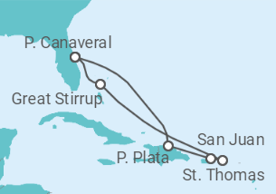 Itinerario del Crucero Islas Vírgenes - EEUU, Puerto Rico - NCL Norwegian Cruise Line