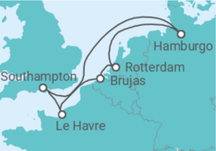 Itinerario del Crucero Reino Unido, Alemania, Holanda - MSC Cruceros