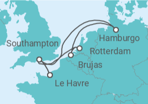 Itinerario del Crucero Reino Unido, Alemania, Bélgica - MSC Cruceros