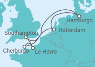 Itinerario del Crucero Alemania, Holanda, Francia - MSC Cruceros