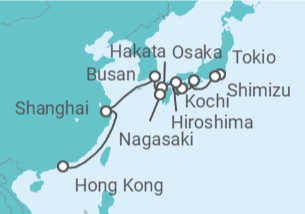 Itinerario del Crucero Japón, Corea del Sur, China - Holland America Line