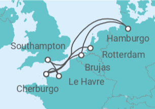 Itinerario del Crucero Francia, Reino Unido, Bélgica - MSC Cruceros