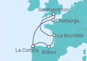 Itinerario del Crucero España, Francia - Con vuelos - MSC Cruceros