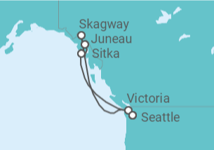 Itinerario del Crucero Experiencia de Alaska - Royal Caribbean