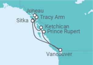 Itinerario del Crucero Pasaje interior de Alaska - Royal Caribbean