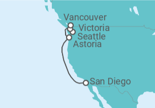 Itinerario del Crucero Alaska - Royal Caribbean