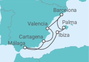 Itinerario del Crucero Pueblos de Ibiza y catedral de Mallorca - Silversea