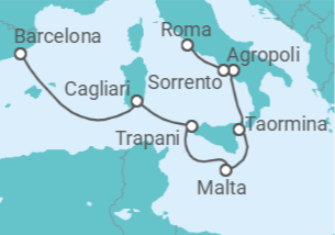 Itinerario del Crucero Islas históricas y costas antiguas - Silversea