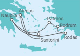 Itinerario del Crucero El esplendor medieval de Rodas  - Silversea