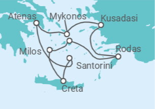 Itinerario del Crucero El reluciente regazo del Egeo - Silversea