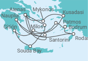 Itinerario del Crucero Islas irresistibles y puertos icónicos - Silversea