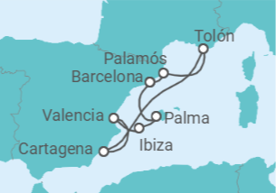 Itinerario del Crucero La tranquila belleza de Ibiza - Silversea