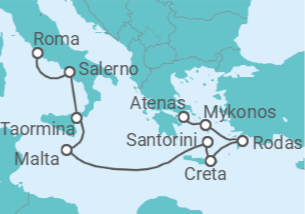 Itinerario del Crucero La elegancia del sur de Italia - Silversea