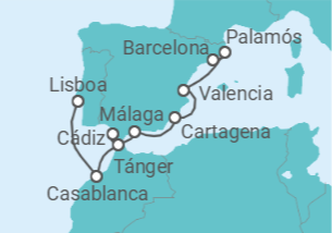 Itinerario del Crucero Adéntrate en en la intriga de Casablanca - Silversea