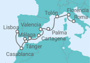 Itinerario del Crucero Influencias africanas y árabes - Silversea