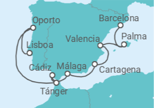 Itinerario del Crucero Explora las ruinas romanas de Cartagena - Silversea