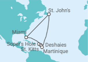 Itinerario del Crucero Navidad caribeña - Silversea