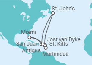 Itinerario del Crucero Entre las Islas de Barlotavento y Barlovento - Silversea