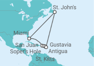 Itinerario del Crucero Islas icónicas del Caribe - Silversea