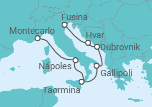 Itinerario del Crucero Las aguas cristalinas de Hvar - Silversea