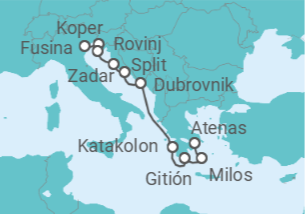 Itinerario del Crucero Mezcla de influencias croatas, eslovenas e italianas - Silversea