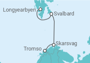 Itinerario del Crucero La belleza implacable de Svalbard - Silversea