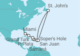 Itinerario del Crucero Navidad en las relajantes aguas de las Bahamas y el Caribe - Silversea