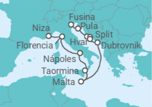 Itinerario del Crucero Navega por las brillantes costas de Croacia - Silversea