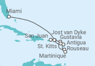 Itinerario del Crucero El irresistible atractivo del Caribe Oriental - Silversea