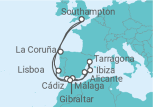 Itinerario del Crucero España, Gibraltar, Portugal - MSC Cruceros