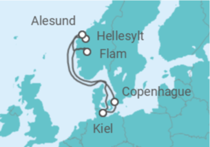 Itinerario del Crucero Dinamarca, Fiordos Noruegos - MSC Cruceros