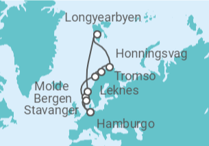 Itinerario del Crucero Fiordos Noruegos - MSC Cruceros
