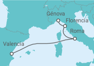 Itinerario del Crucero Italia - MSC Cruceros