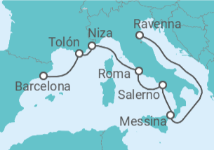 Itinerario del Crucero Francia, Italia - Royal Caribbean