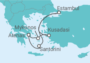 Itinerario del Crucero Lo mejor de Grecia y Turquía - Royal Caribbean
