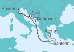 Itinerario del Crucero Grecia y Croacia - Royal Caribbean