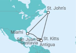 Itinerario del Crucero Color colonial de San Juan - Silversea