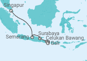 Itinerario del Crucero Singapur - Azamara