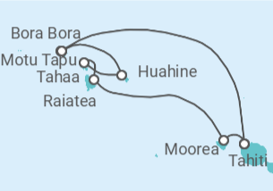 Itinerario del Crucero Polinesia Francesa - Silversea