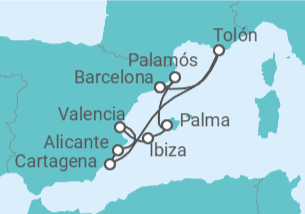 Itinerario del Crucero Ritmos del Mediterráneo - Silversea