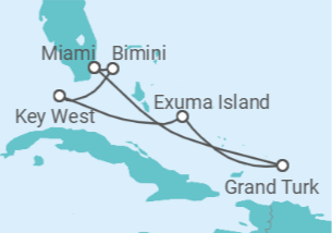 Itinerario del Crucero Las espectaculares Bahamas - Silversea
