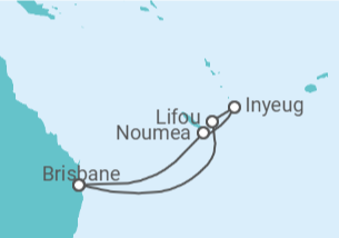 Itinerario del Crucero Nueva Caledonia - Carnival Cruise Line